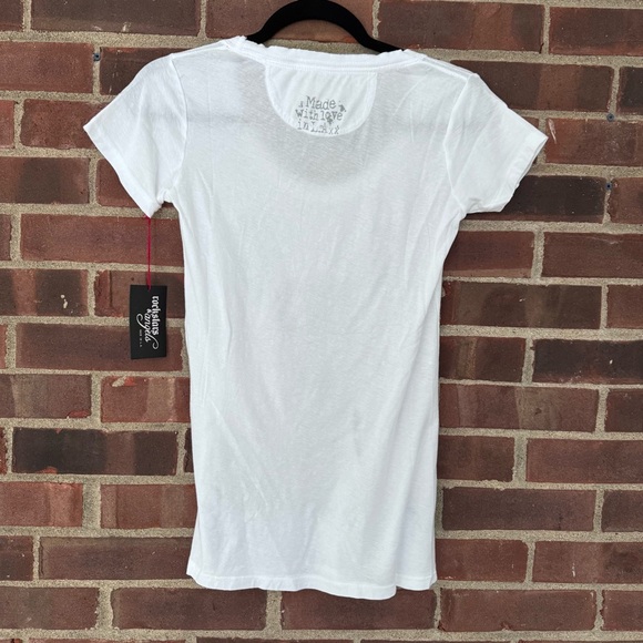Rockstars & Angels White Deer Head 100% Cotton T Shirt Women’s Small NEW - Picture 5 of 8